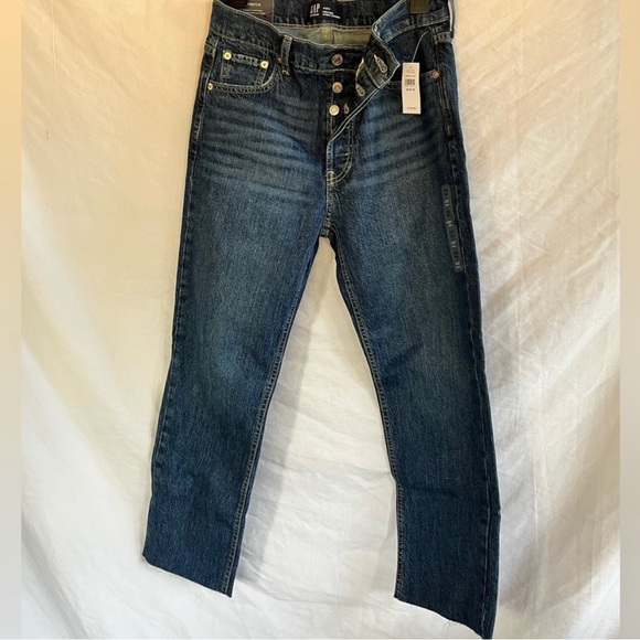 NWT Gap Jeans 4 Straight Leg High Rise - Picture 3 of 7